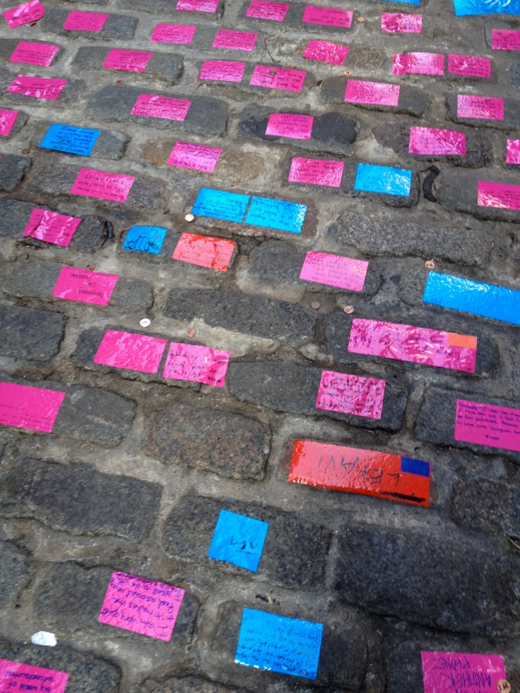 Little notes on the streets. 